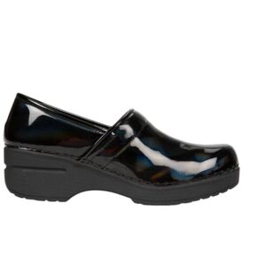 Dansko Black Patent Leather Clogs